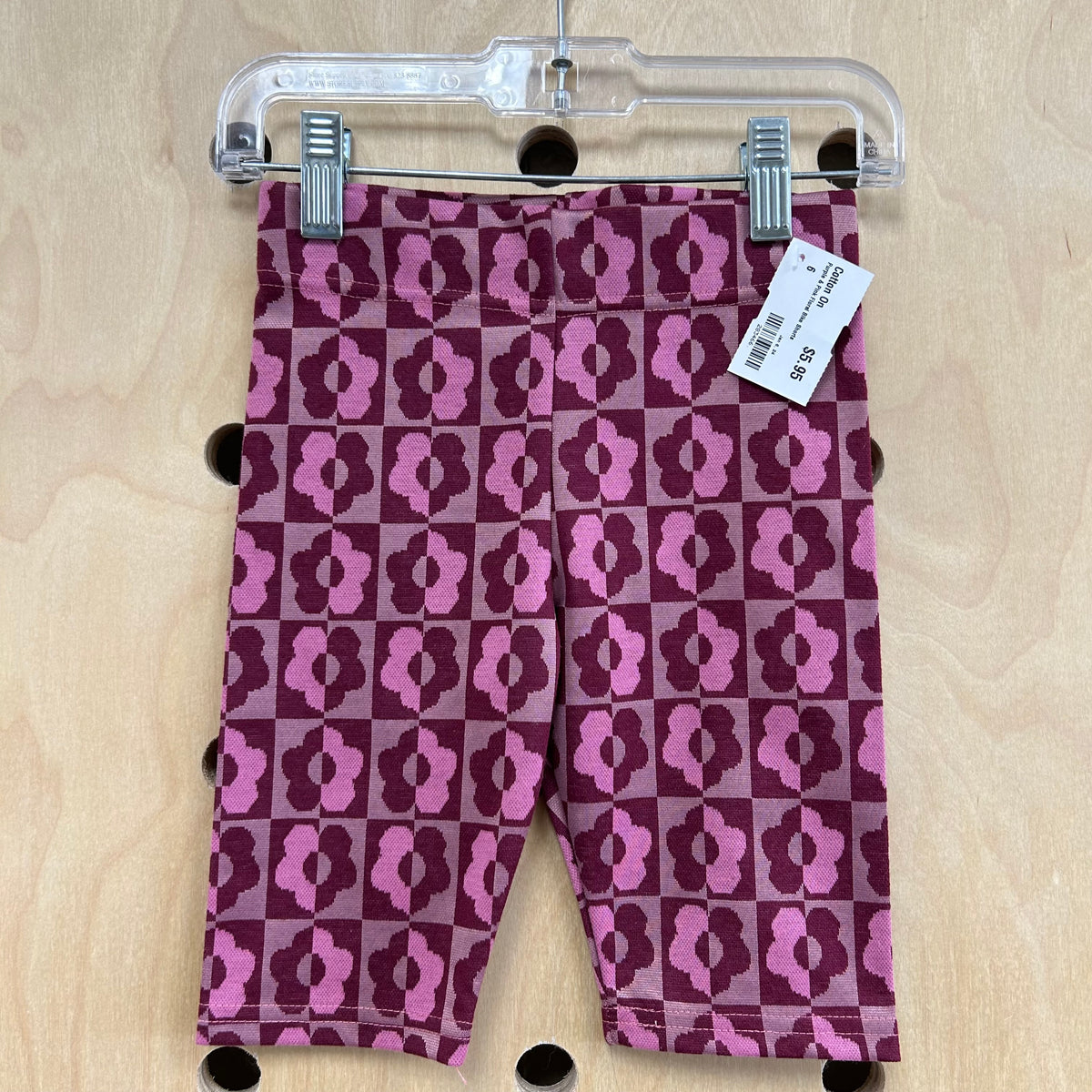 Purple & Pink Floral Bike Shorts
