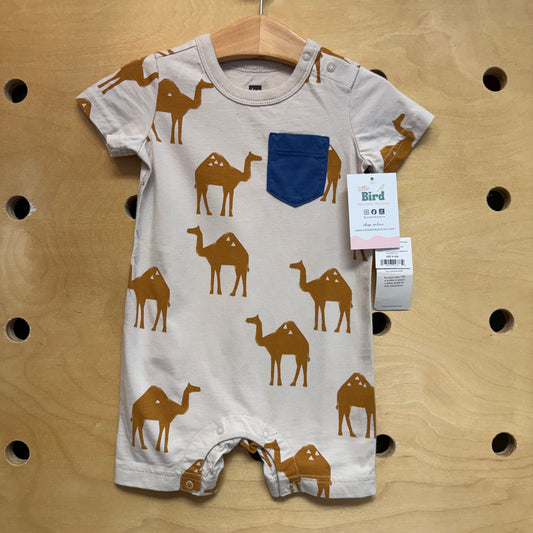 Cream/Brown Camel Romper NEW!!