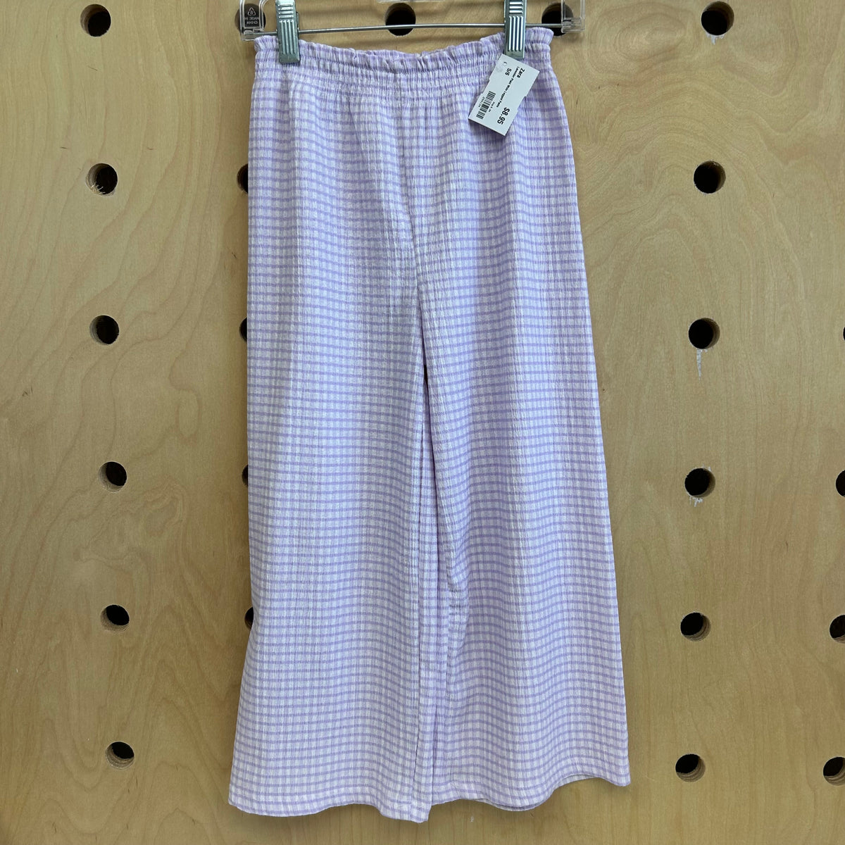 Lavender Plaid Wide Legged Pants
