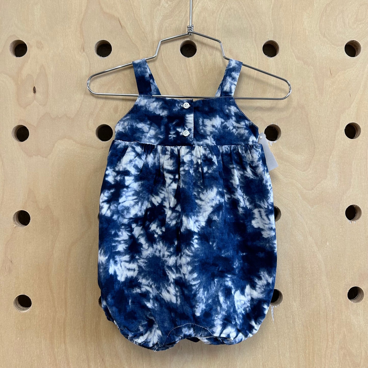 Blue Tie Dye Bubble Romper