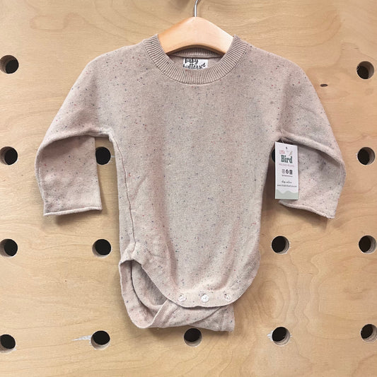 Beige Confetti Sweater Bodysuit