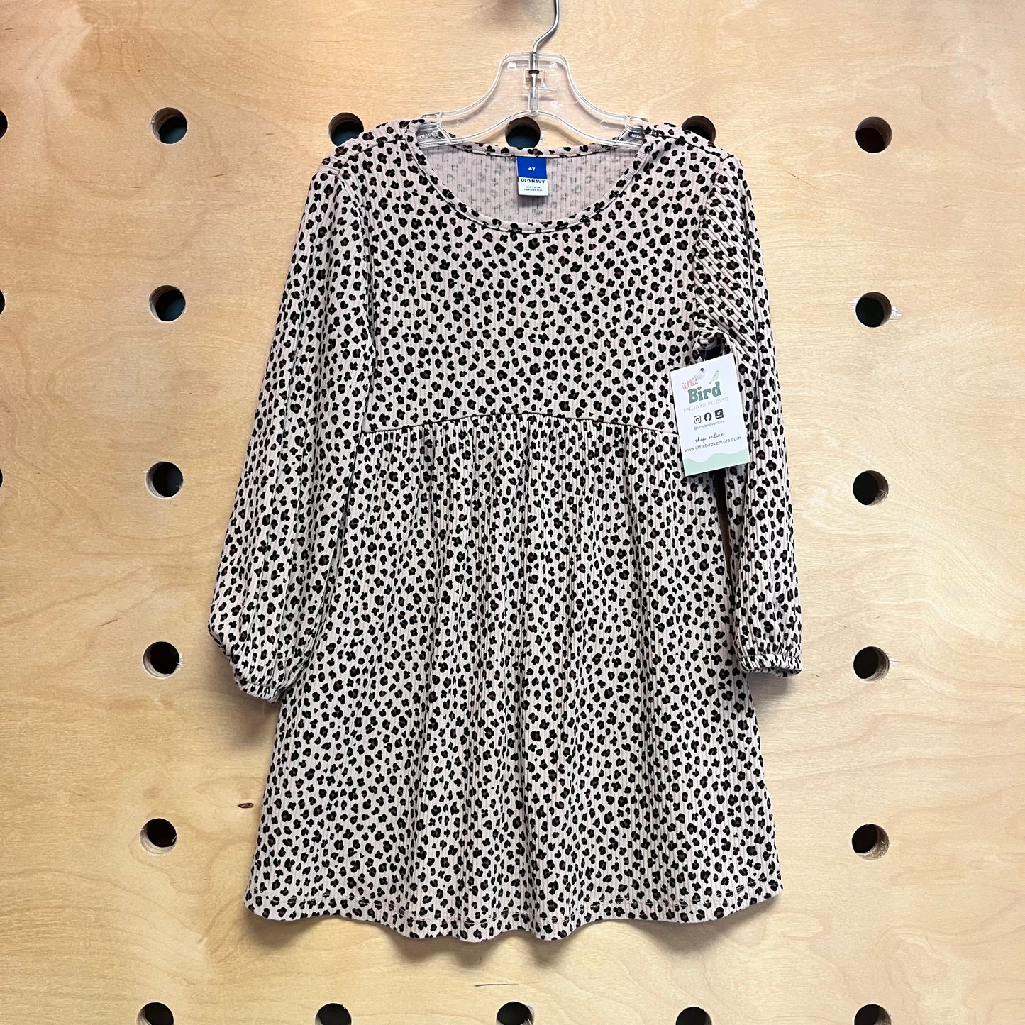 Cheetah Print Ribbed Dress