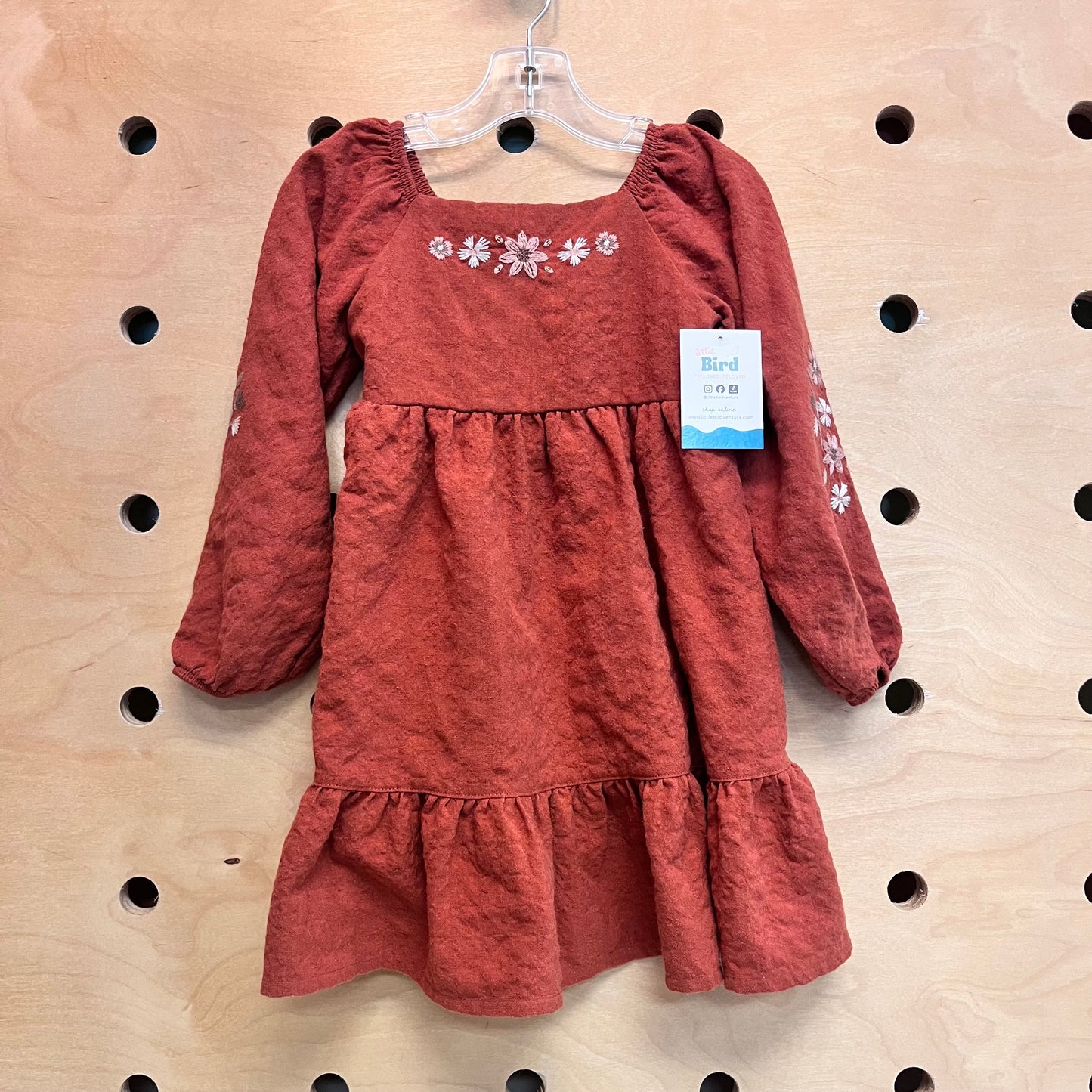 Viscose-Blend Embroidered Floral Dress