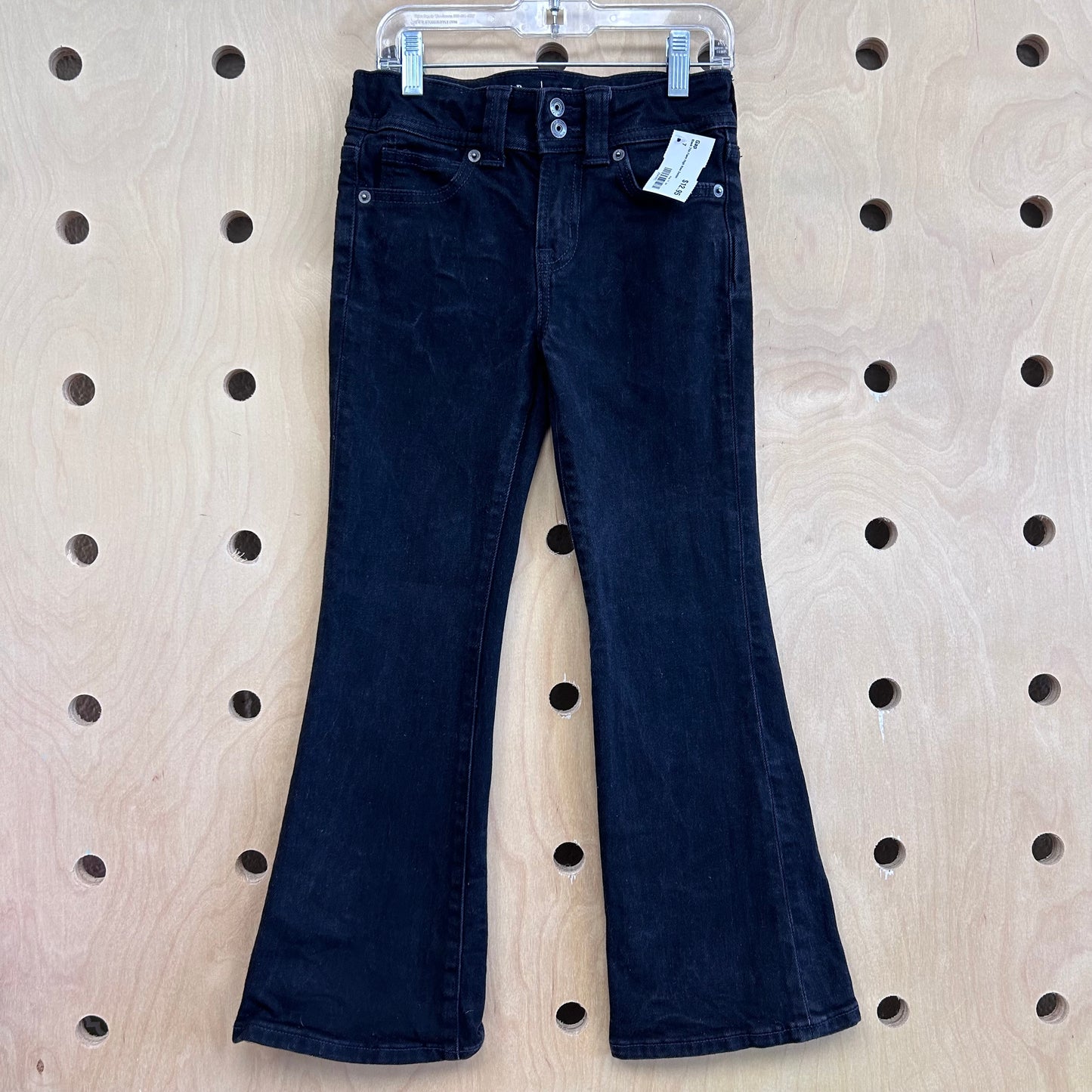 Black 70s Flare High Rise Denim