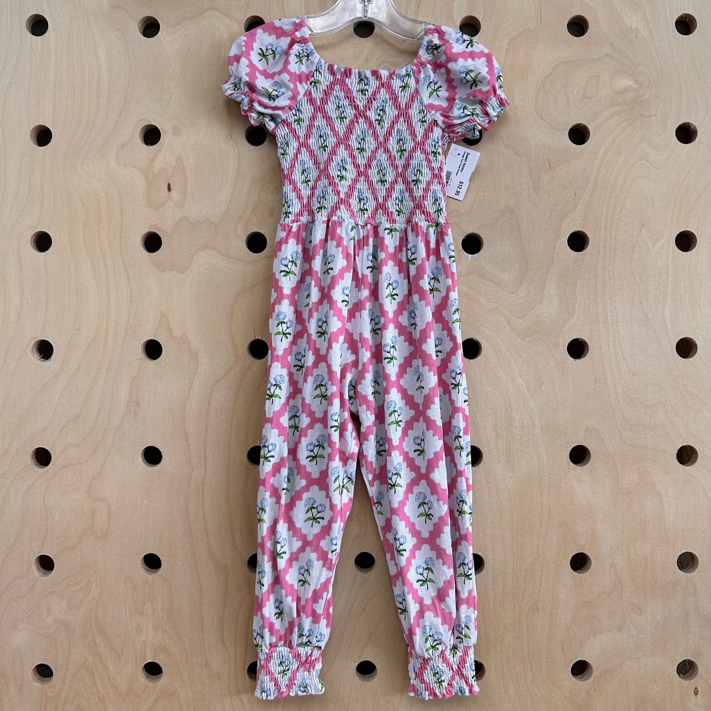 Vintage Print Floral Romper