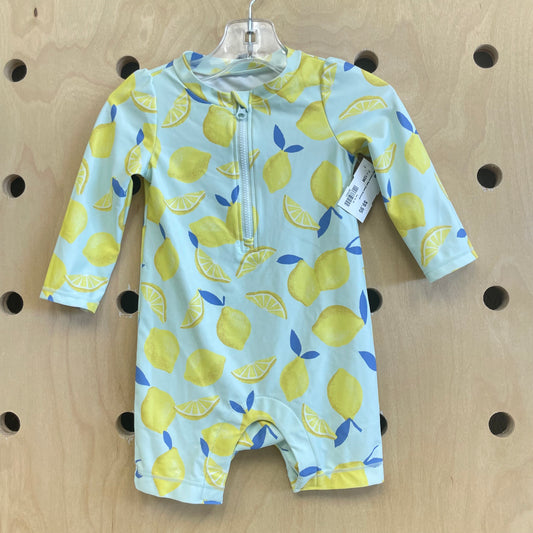 Mint Lemons Rash Guard Swimsuit