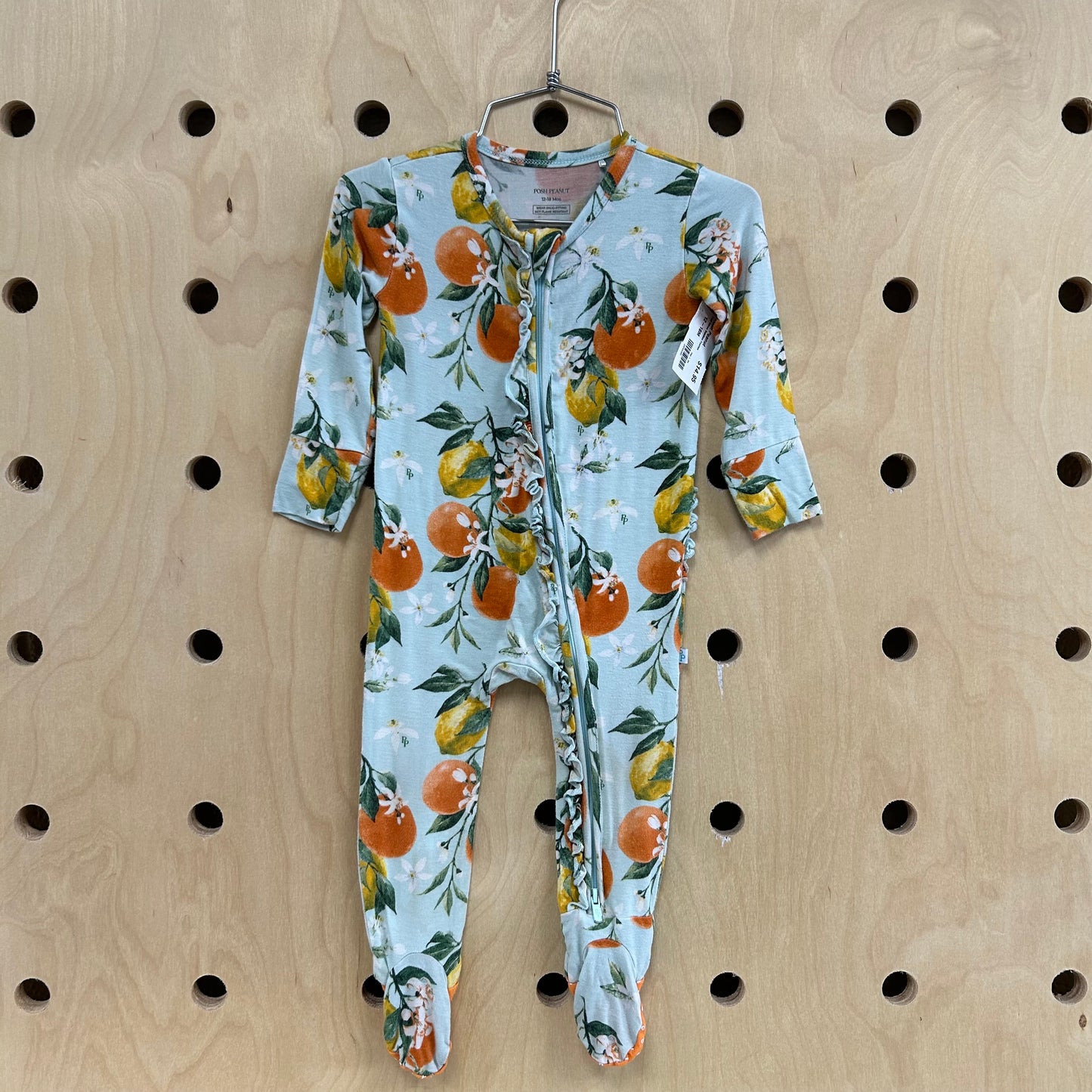 Teal Citrus Bamboo Footies