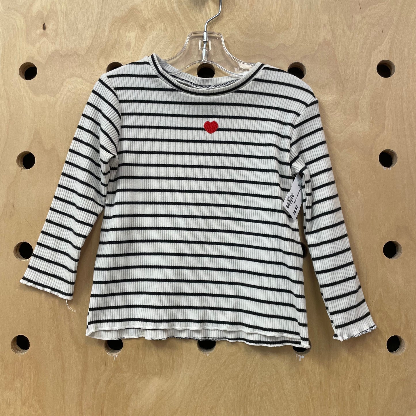 Cream & Black Striped Long Sleeve
