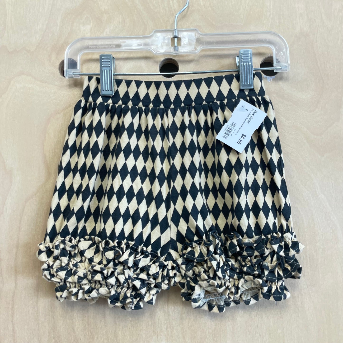 Tan + Black Diamond Checker Shorts