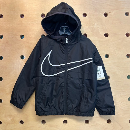 Black/White Swoosh Hoodie Windbreaker