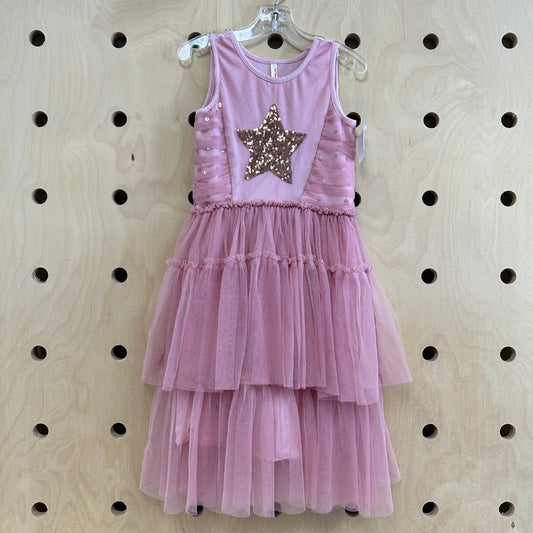 Pink Tulle Glitter Star Dress