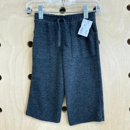 Grey Wide Leg Fleece Pants