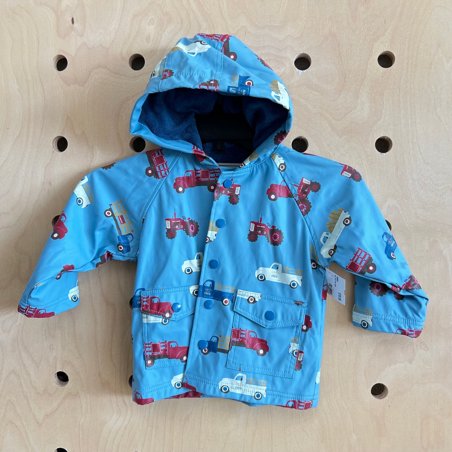 Blue Tractor Rain Jacket