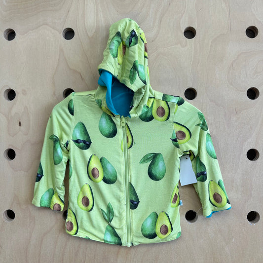 Reversible Avocado/Teal Zip Hoodie