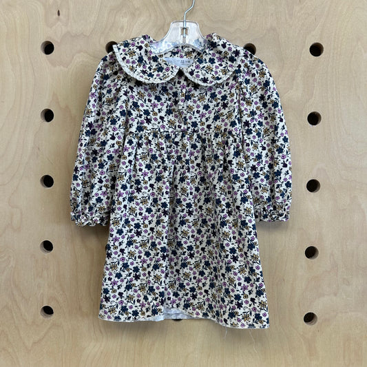 Cream Floral Dress