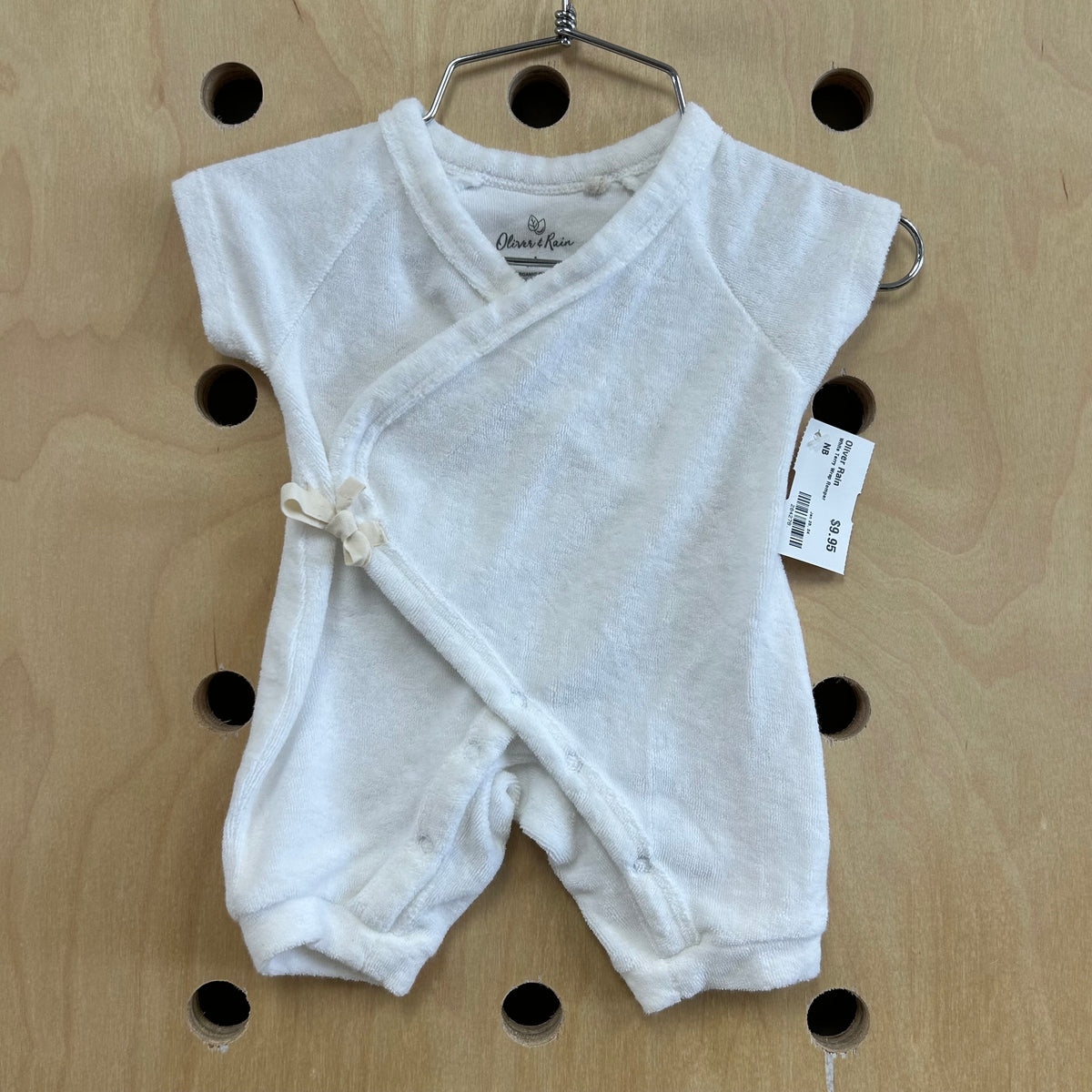 White Terry Wrap Romper