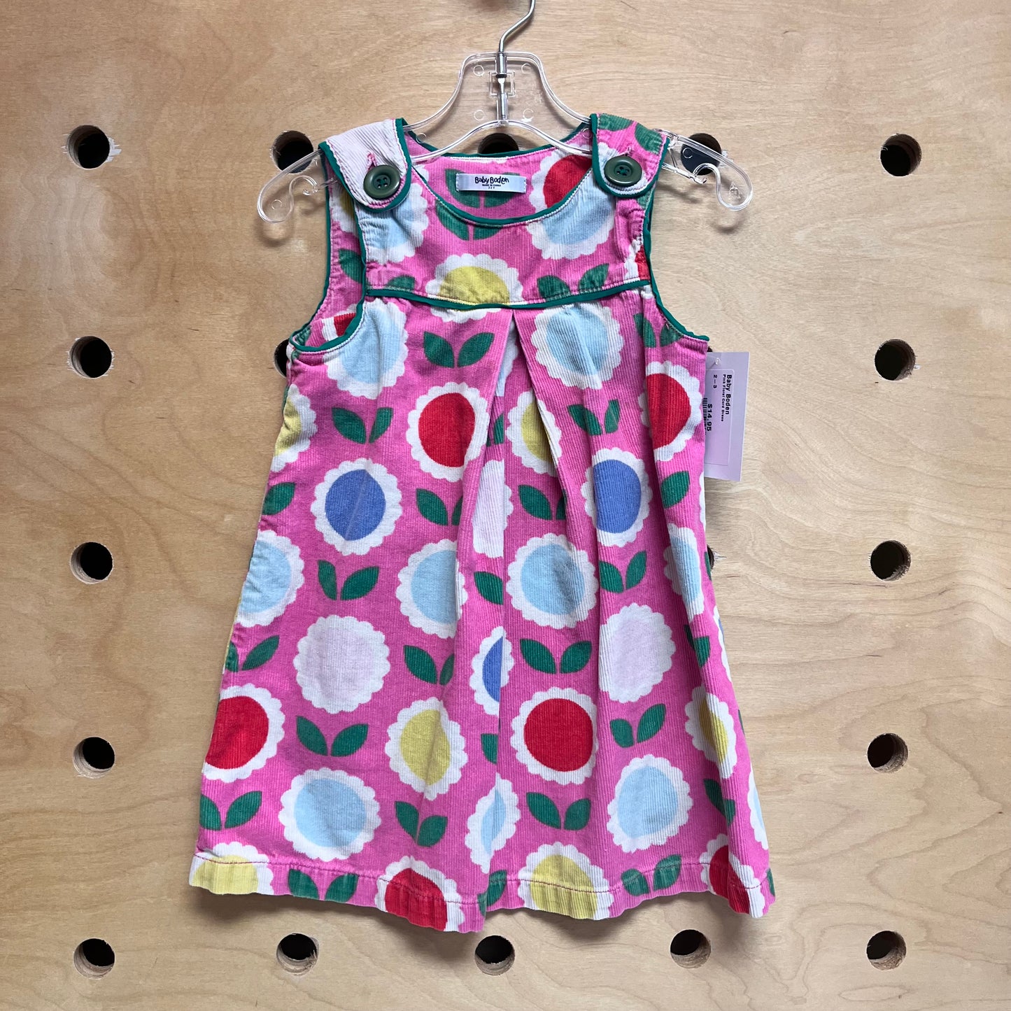 Pink Floral Cord Dress