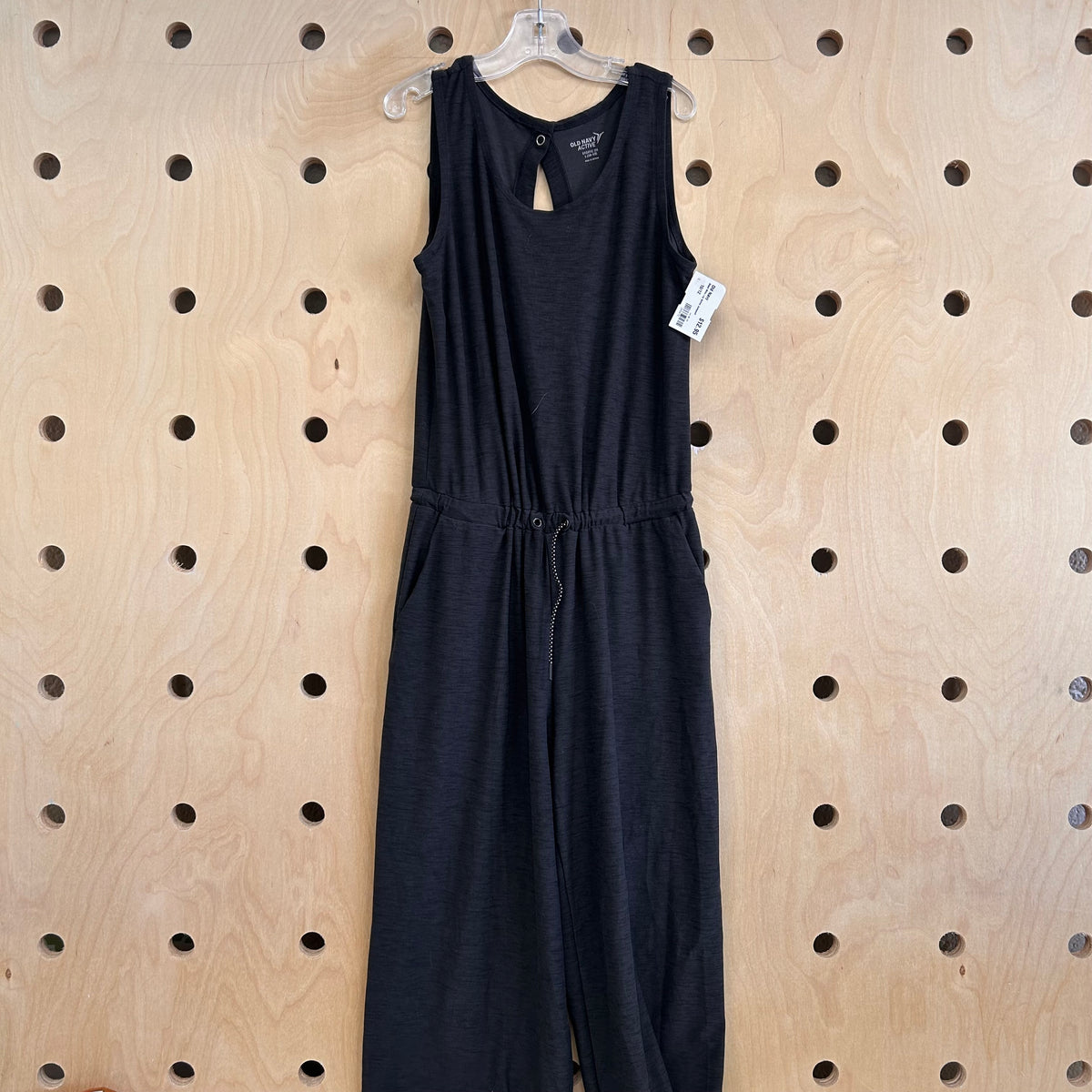 Black Wide Leg Active Jumpsuit