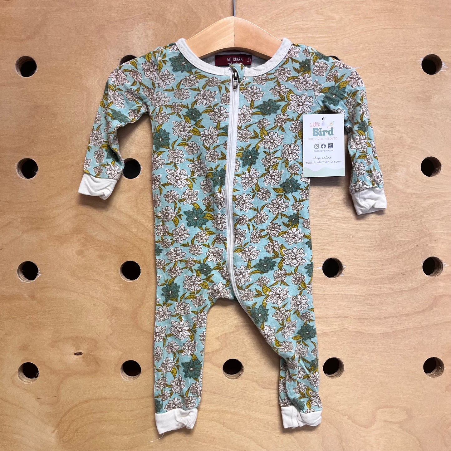 Blue/White Floral Zippy