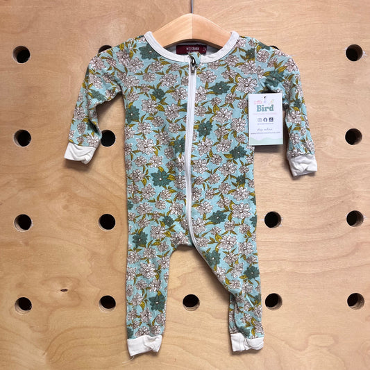 Blue/White Floral Zippy