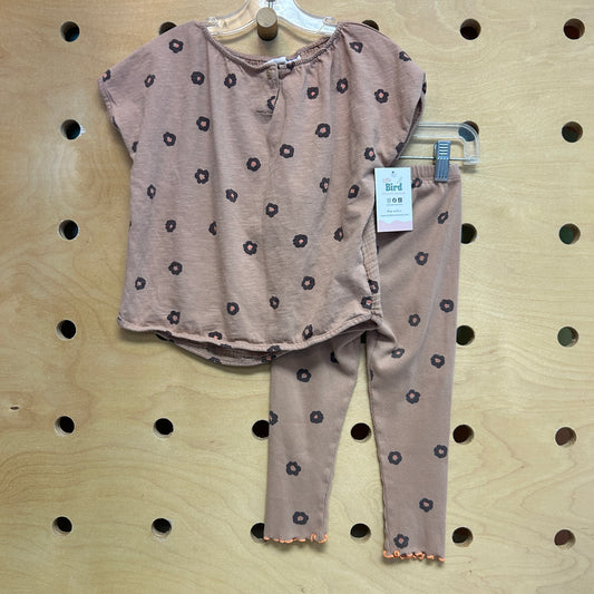 Brown/Plum Flowers Outfit