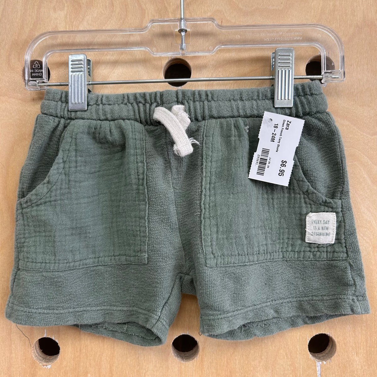 Green French Terry Shorts