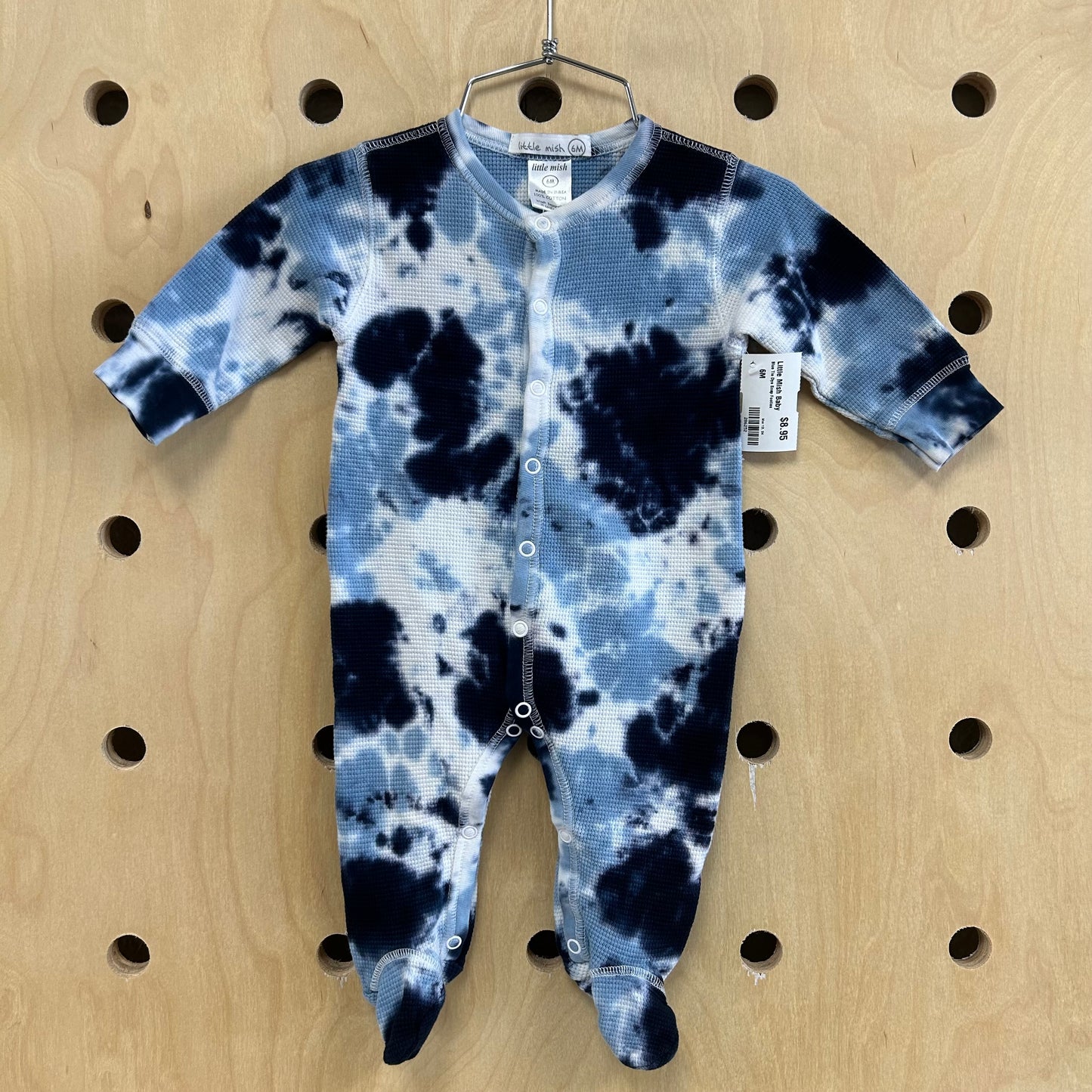 Blue Tie Dye Snap Footies