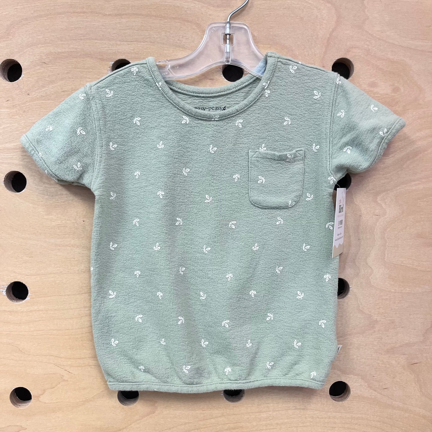 Green/White Leaf Organic Tee