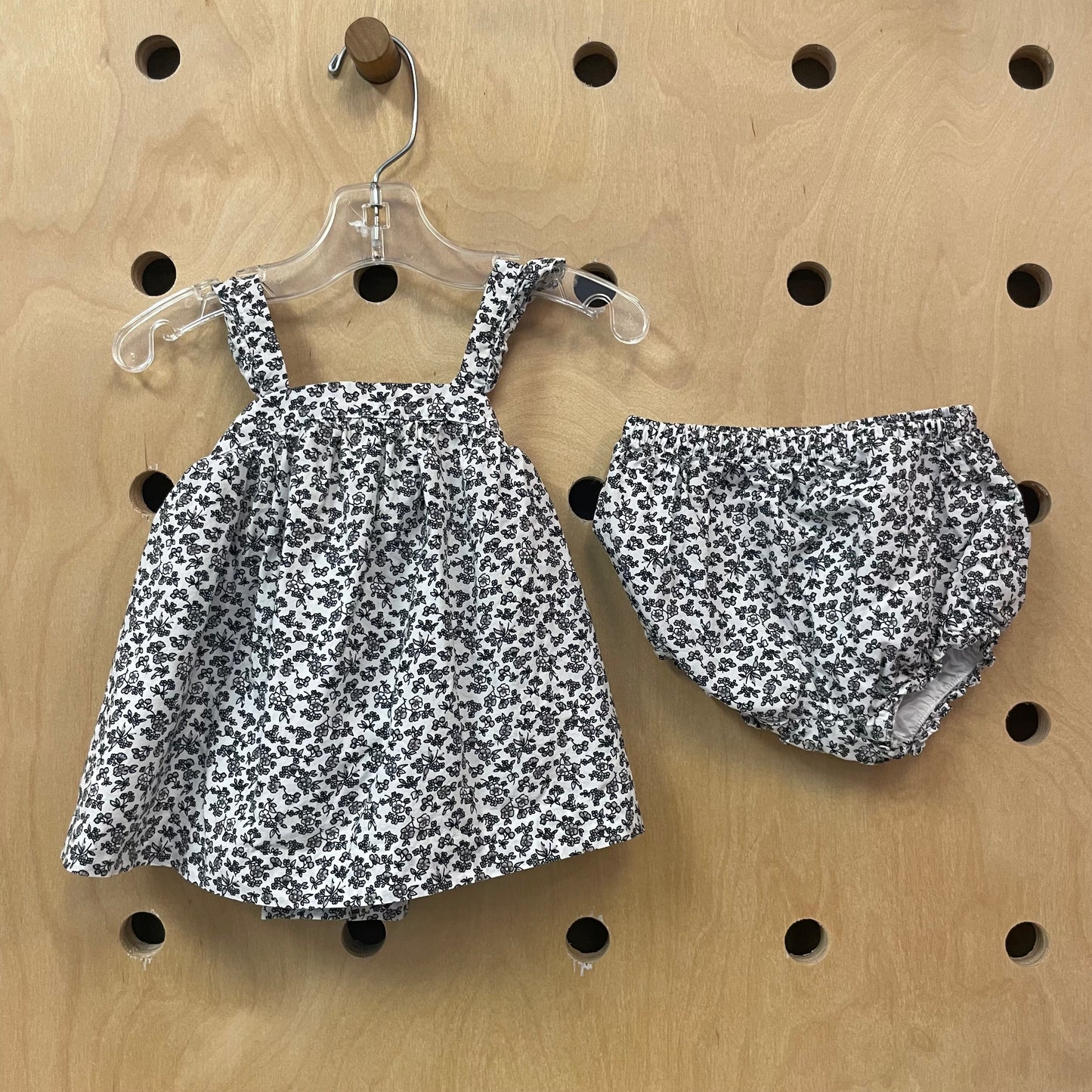 Black & White Floral Tank & Shorties