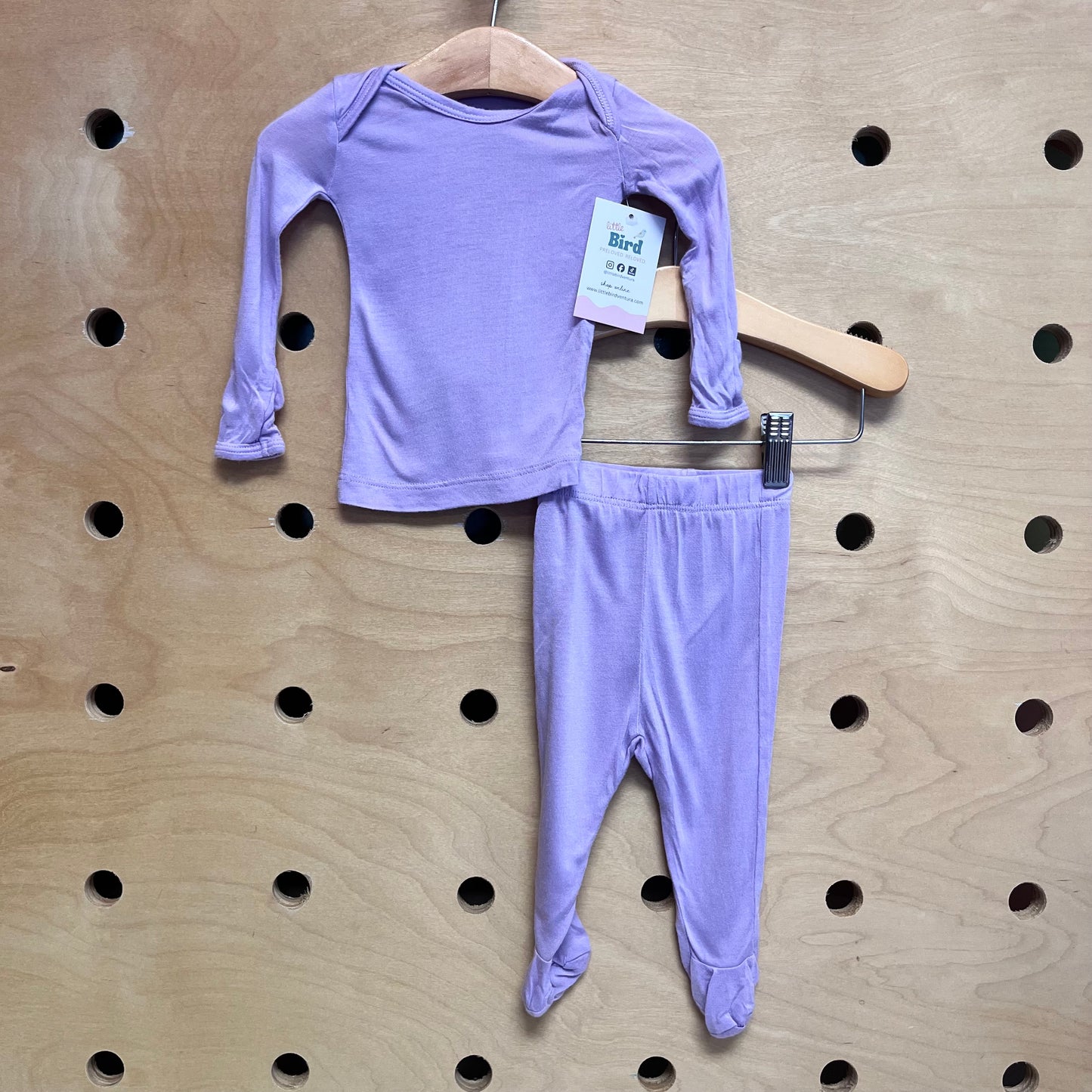 Lavender Modal Footie Set