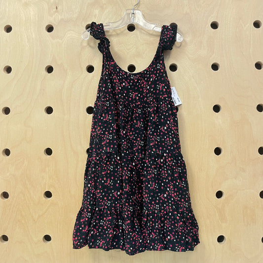 Black + Pink Floral Dress