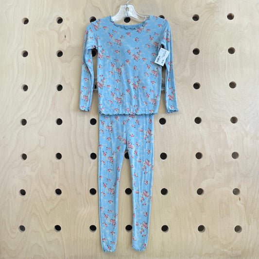 Blue Floral Bamboo Pajamas