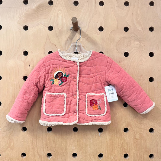 Peach Sherpa-Lined Moana Jacket