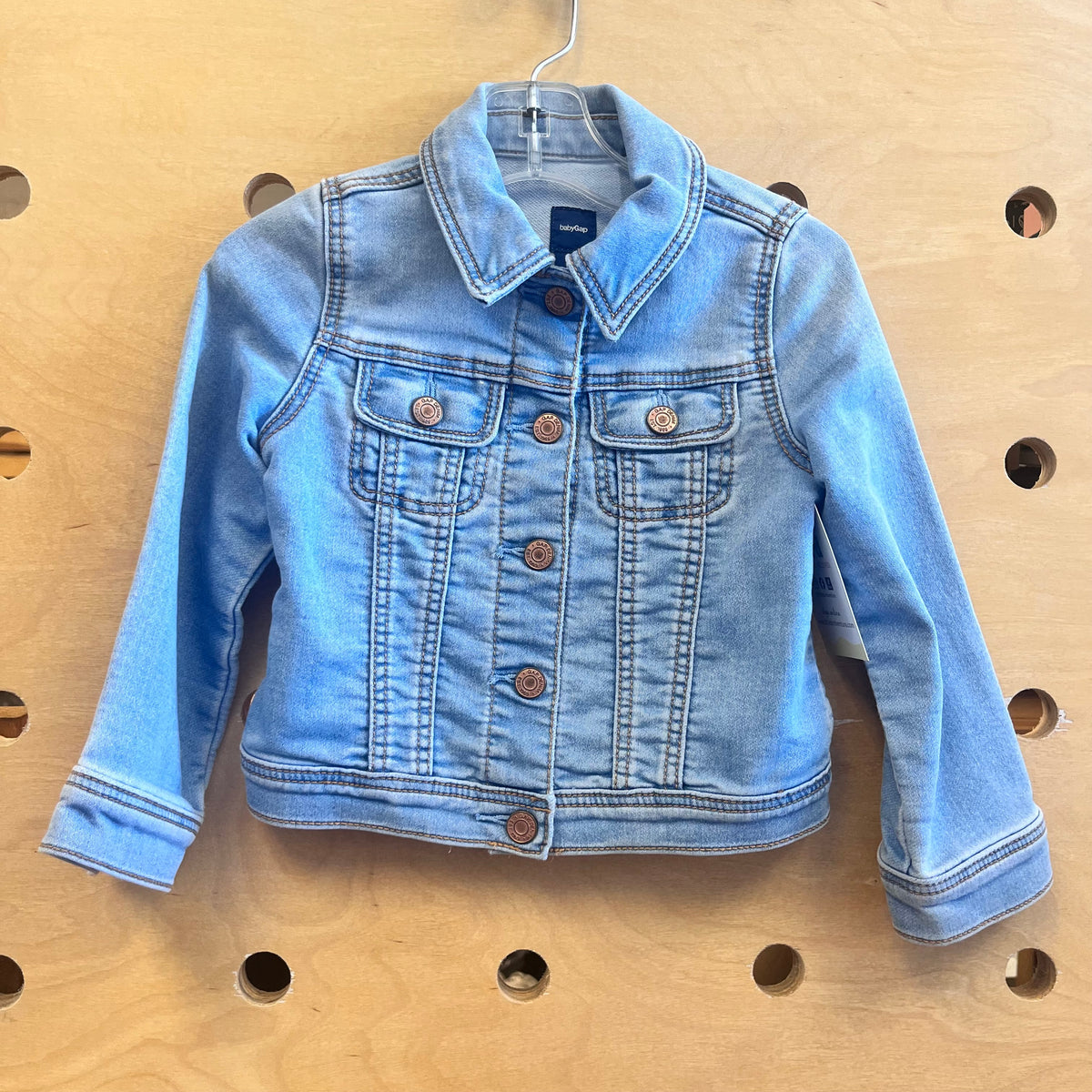 Light Wash Snap Denim Jacket
