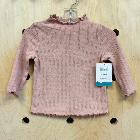 Organic Dusty Pink Pointelle Top