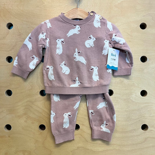 Pink/White Cotton Bunnies Outfit