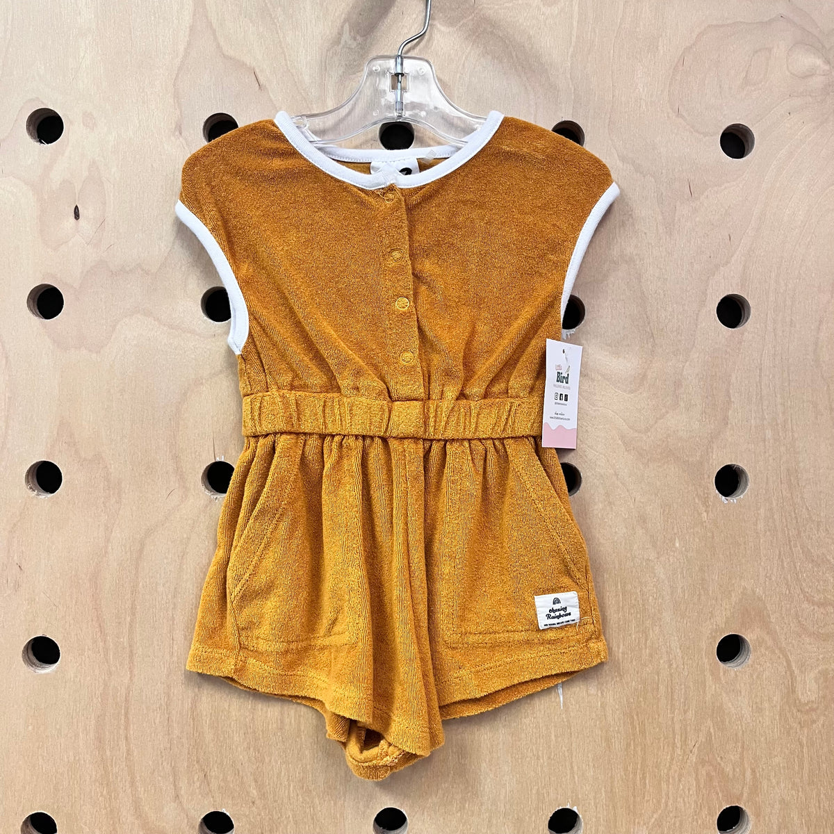 Mustard Chasing Rainbows Terry Romper