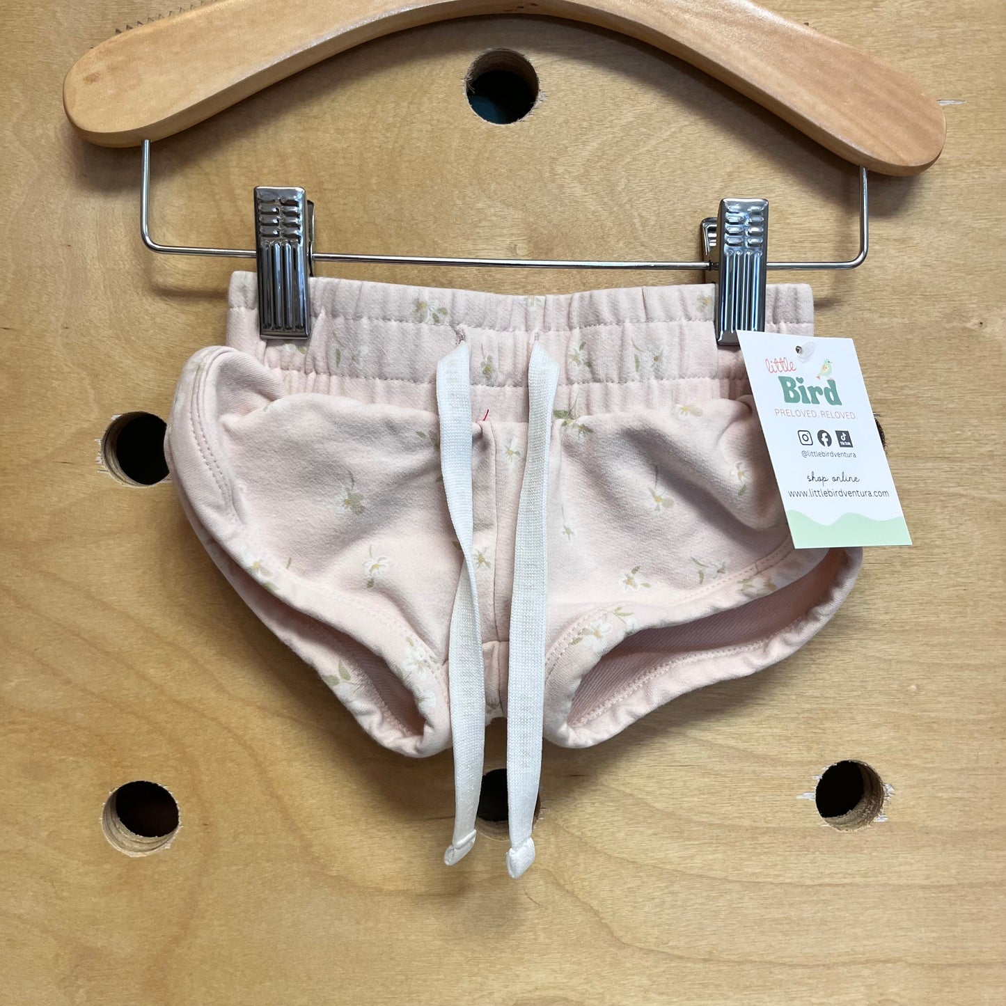 Pink Organic Floral Shorties
