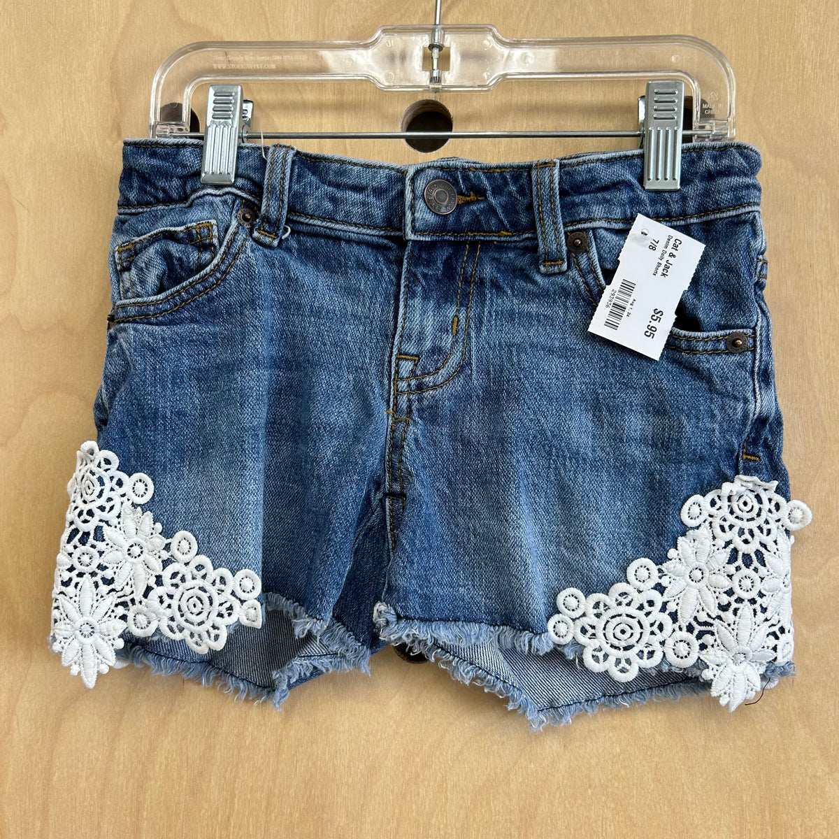 Denim Doily Shorts