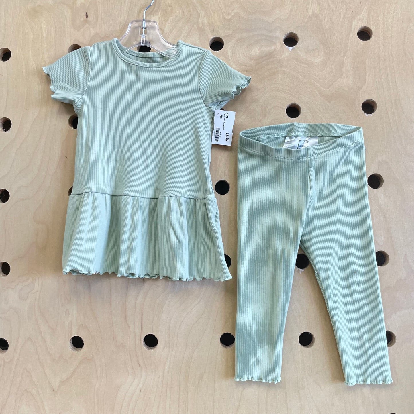 Organic Green Ribbed Outfit