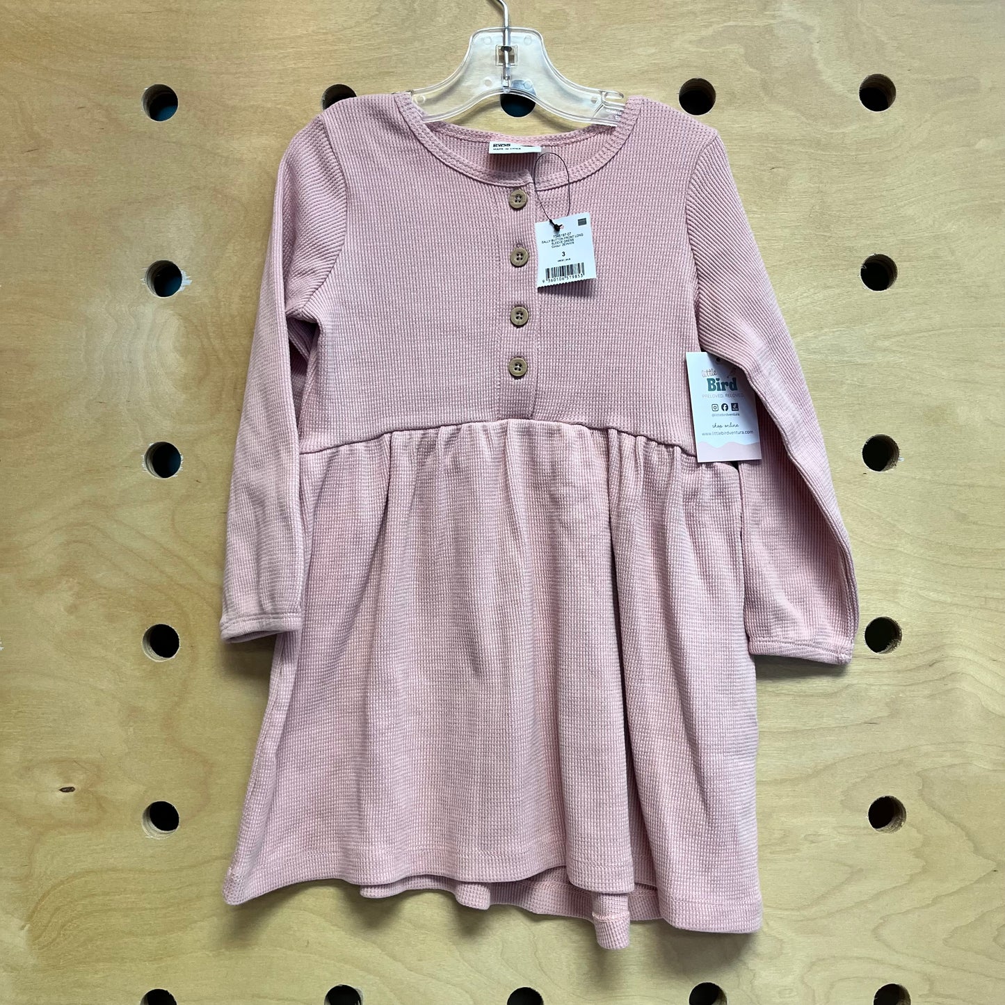 Pink Waffle Knit Dress NEW!!