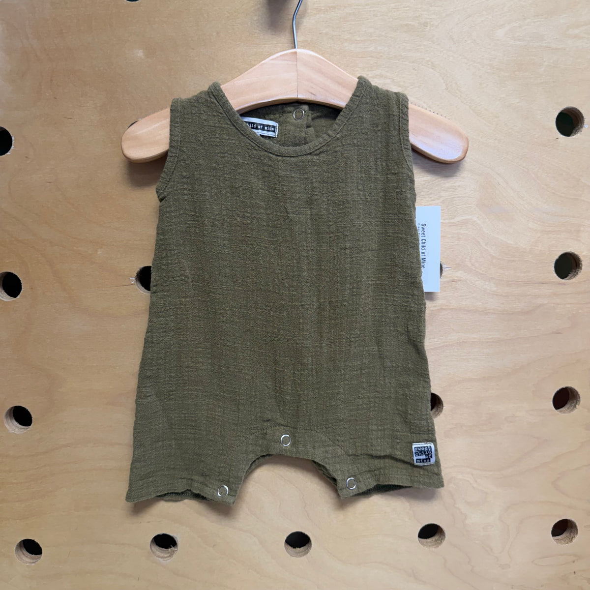 Green Cotton Romper