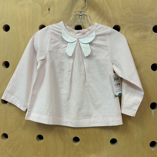 Pink & White Bow Top