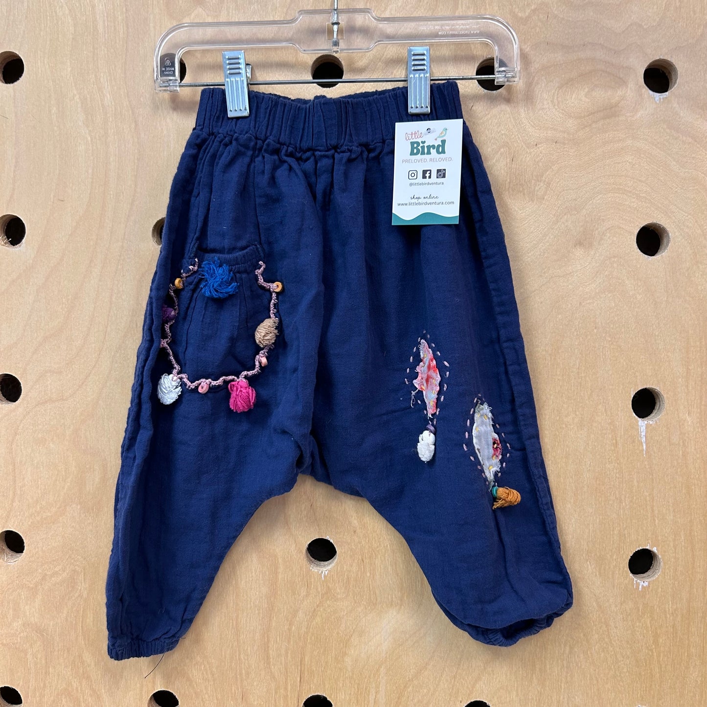 Blue Harem Tassel Pants
