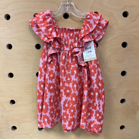 Pink & Orange Floral Dress