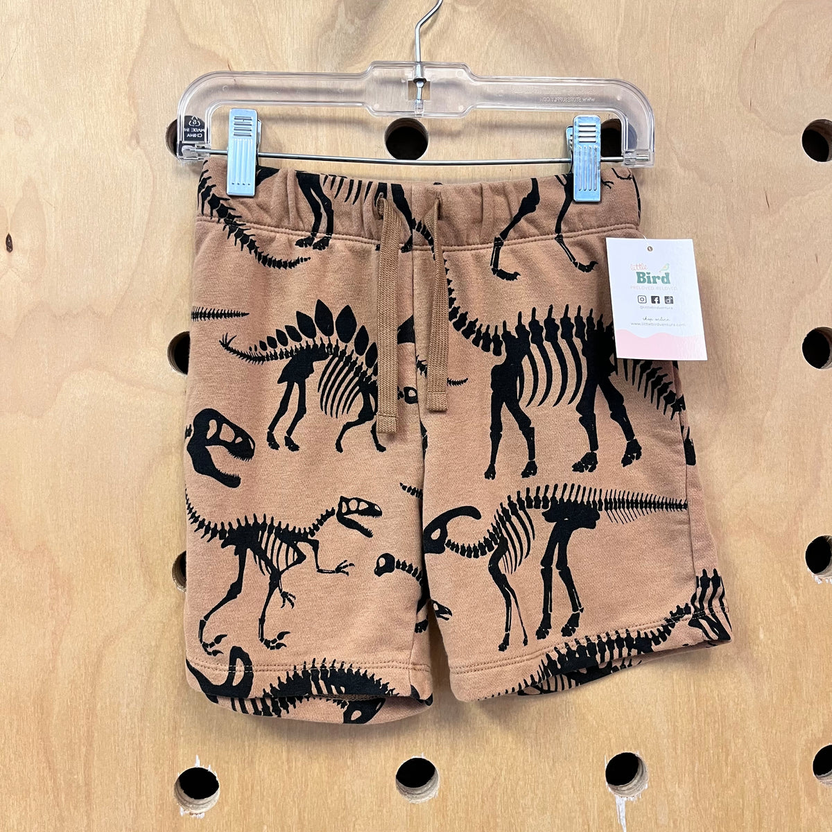 Brown/Black Dino Bones Soft Shorts
