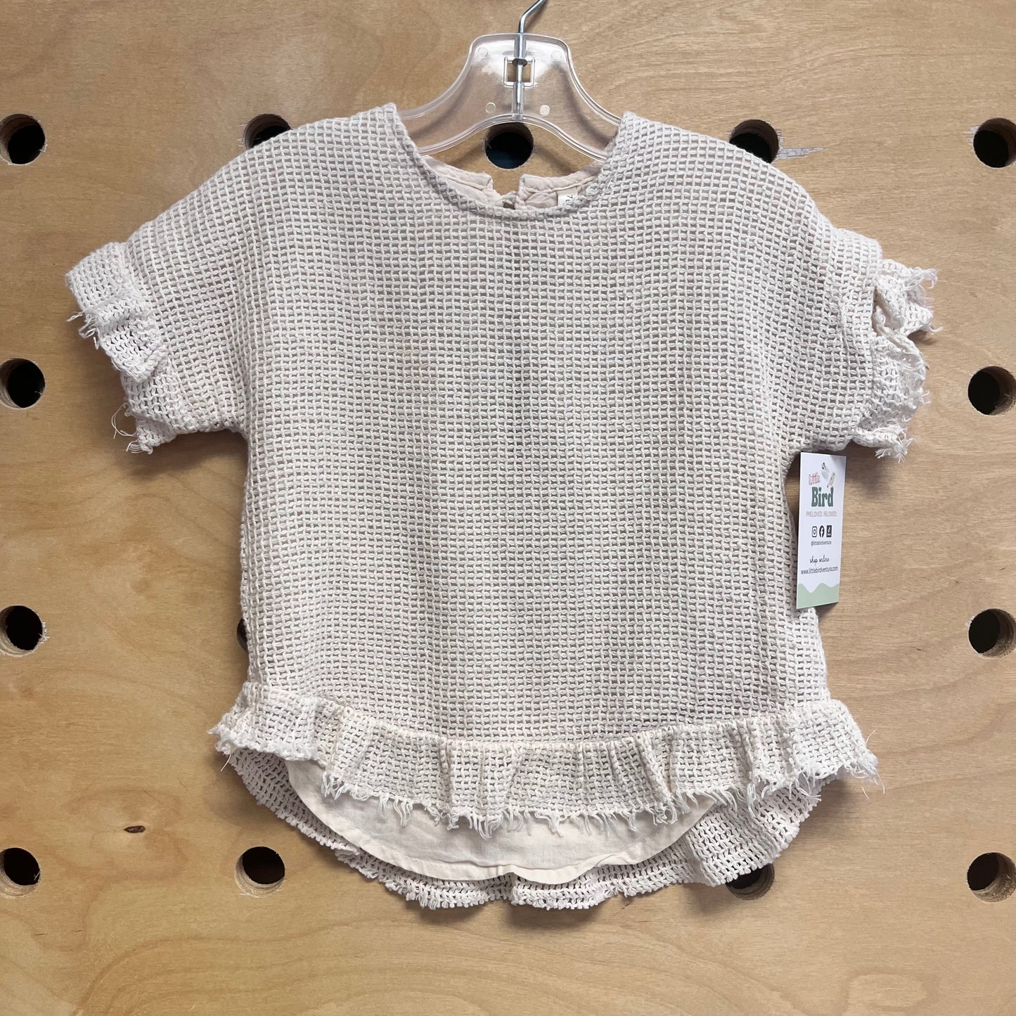 Cream Knitted Tee