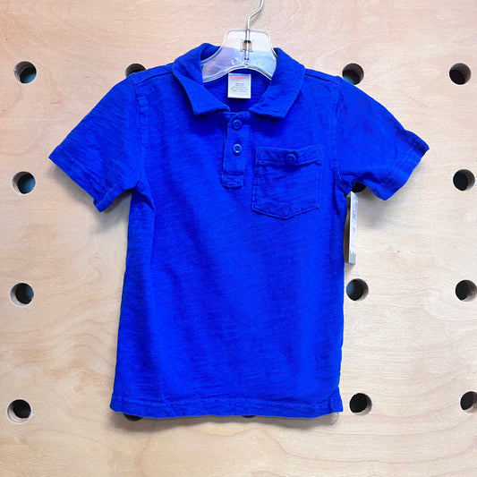 Blue Pocket Polo