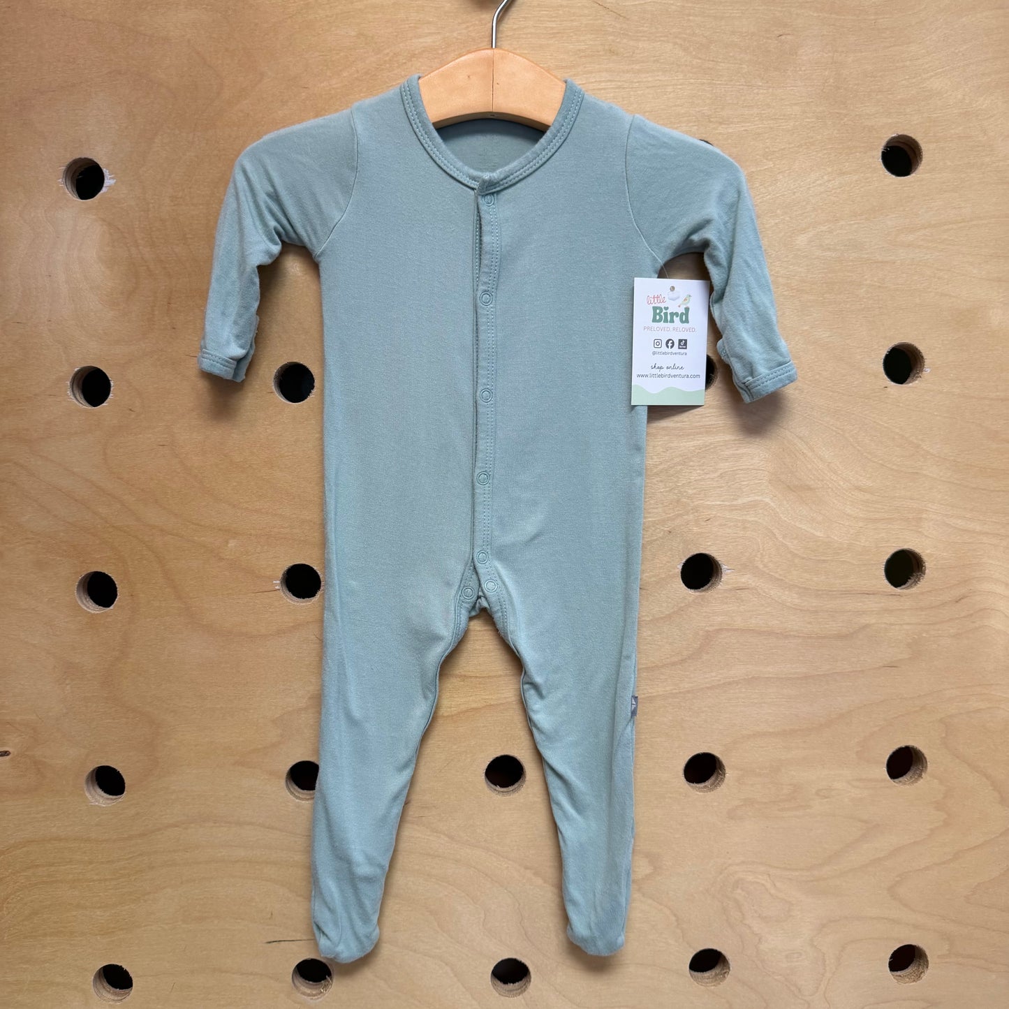 Seafoam Bamboo Footies