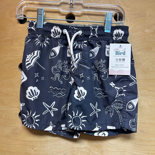 Grey/White Under The Sea Board Shorts